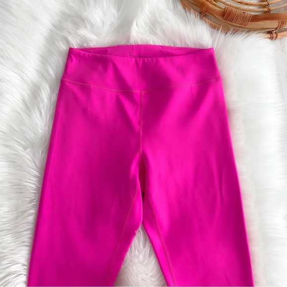 Revolve Lovewave Luka Leggings Fluo Pink Neon High Waisted Rise Crop Cropped M - Picture 6 of 12